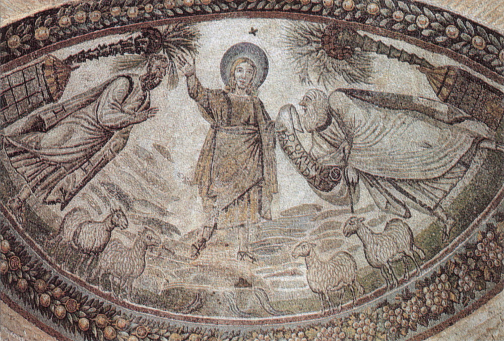 Consegna della legge, Santa Costanza Roma (mosaico IV secolo)